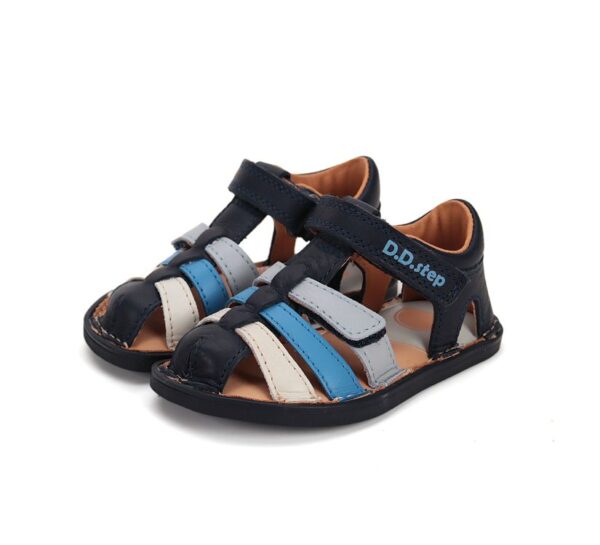 D.D Step barefoot nahast sandaalid 076-51736 royal blue